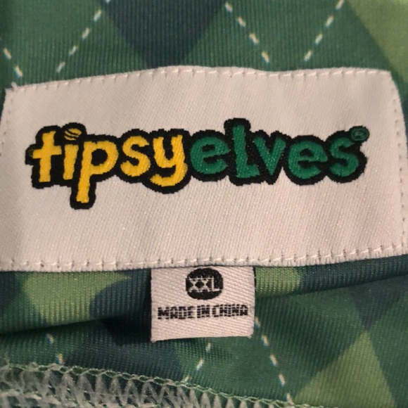 Tipsy Eleves clover St. Patrick's Leggings XL - Picture 3 of 4